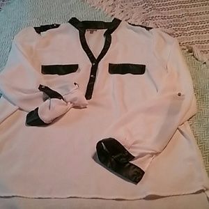Black and white blouse
